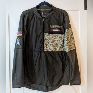 Nike Shield New England Patriots Salute to Service Quarter Zip NFL Men’s Jacket